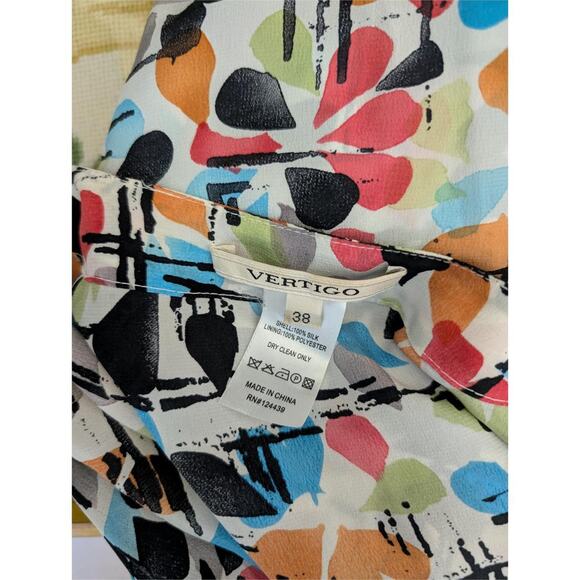 Colorful Print Vertigo Midi with Front Tie - Picture 6 of 6